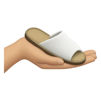 A hand with slippers sticker