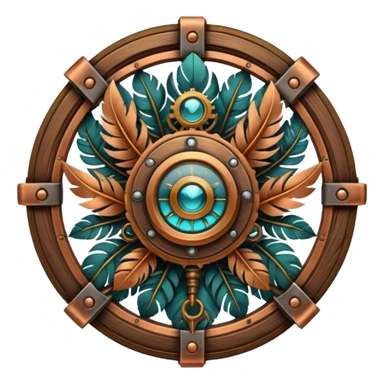 steampunk industrial and tribal nature faction emblem sticker