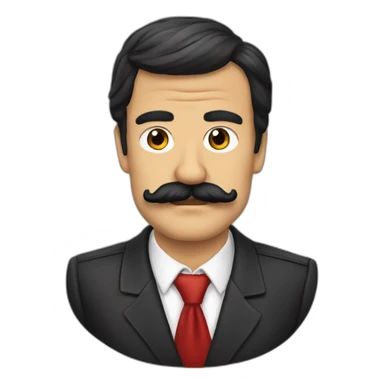 Pedro Sanchez bigote moreno sticker