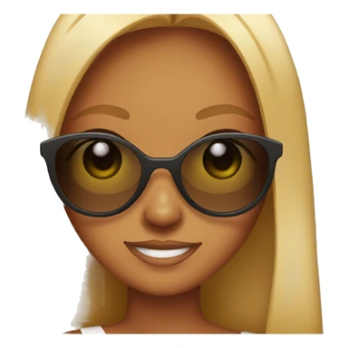 tanned girl with sunglasses sticker