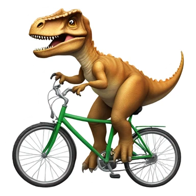 Dinosaur riding a bike sticker