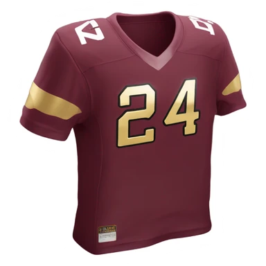 Maroon gold football player #24 sticker