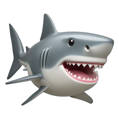 A shark in the shape of a piggy bank sticker