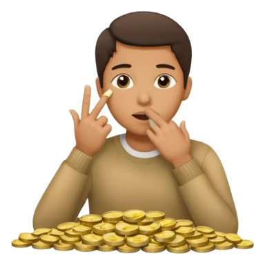 a bank de dinero y una persona haciendo gesto de silencio sticker