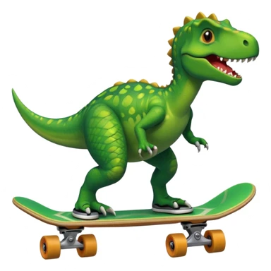 Dinosaur on a skateboard sticker