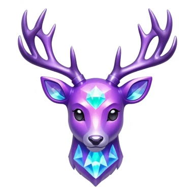 glitter purple and cian pokemon crystal deer sticker