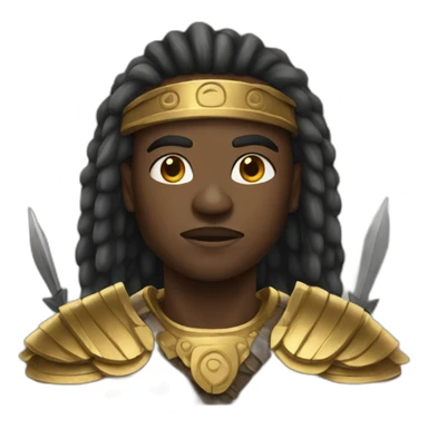 An african warrior sticker