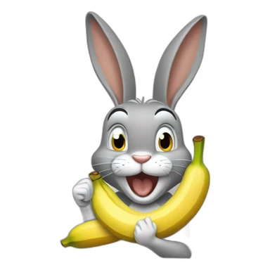 Bugs bunny qui mange un banane sticker