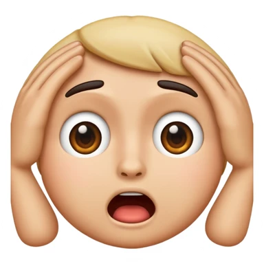 Emoji face trying to not crash out  sticker