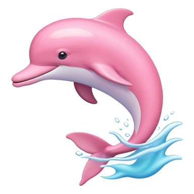 Pastel pink Dolphin sticker