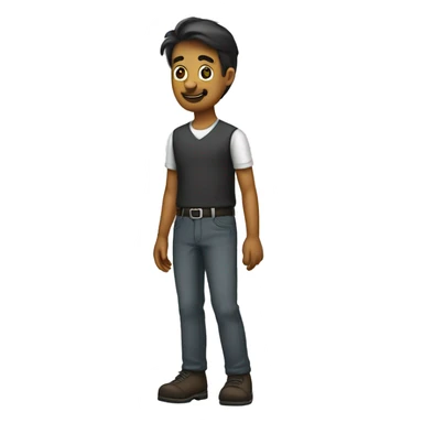 Pelon con pantalón muy ajustado sticker