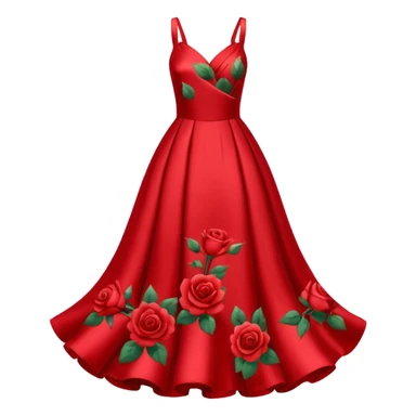 red rose dress no body sticker