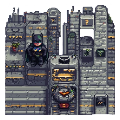 2д дом в стиле gotham city sticker