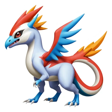 Meloetta-Latias-Nargacuga-Latios-Wargreymon-Protogen-Pokémon-Digimon-Fakémon-fusion-hybrid-creature sticker