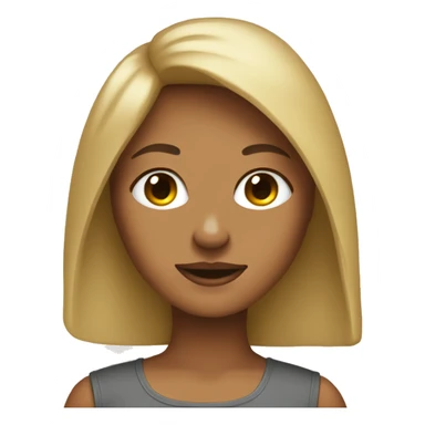 Tan skin girl with blonde wolfcut sticker