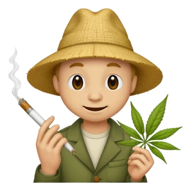 Funny animal with weed joint sticker