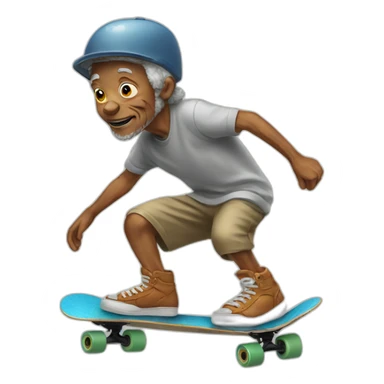 Old skateboarder sticker