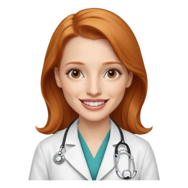 Jessica Chastain, as a dcotor sticker