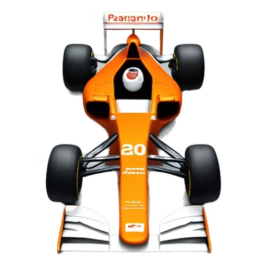 orange papaya coloured mclaren formula one car sticker