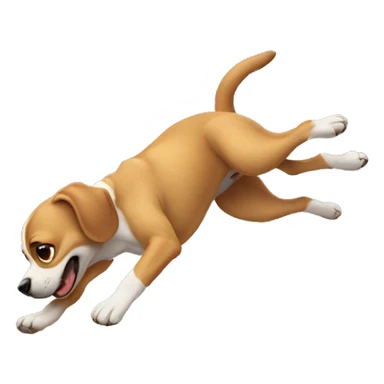 Dog doing a backflip sticker