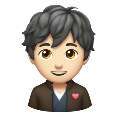 han jisung with a heart sticker