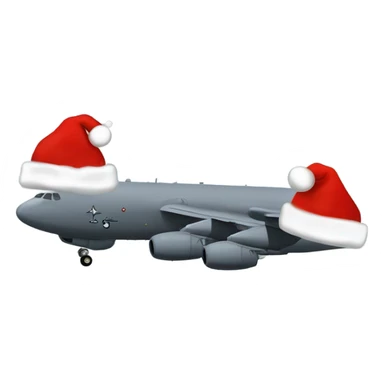 A kc-135 from Selfridge air national guard base wearing a Santa hat sticker