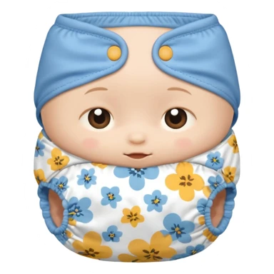 traditional cloth with diaper sticker