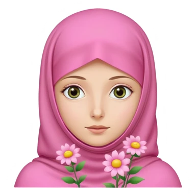 pink burka with flowers girl but with the face covered less the eyes sticker