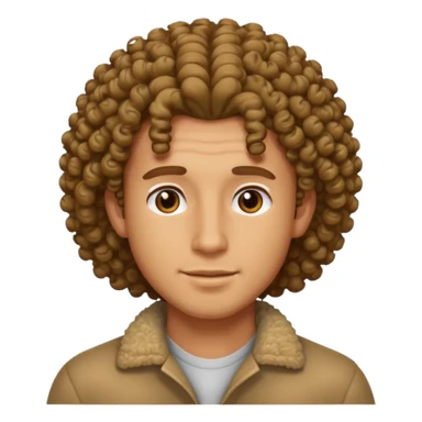 curly hair mens image sticker
