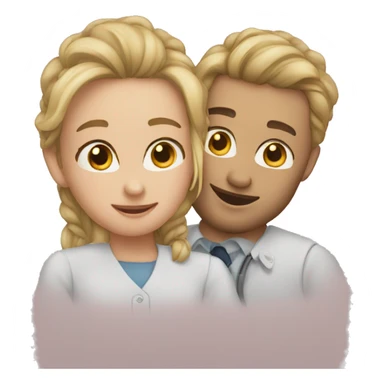 two coworkers in love sticker