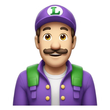Luigi en violet sticker