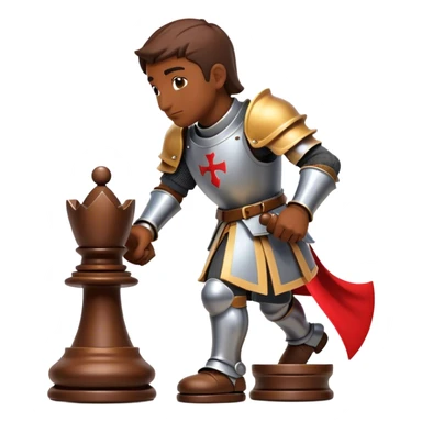 bold chess move with knight sticker