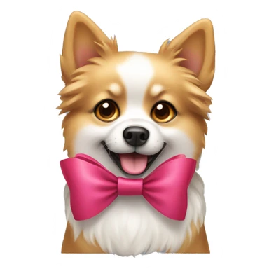 Spitz dog with bow sticker