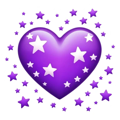 Purple Heart with stars  sticker