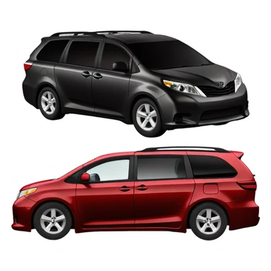 red toyota sienna wrecked against black chevy Camaro  sticker