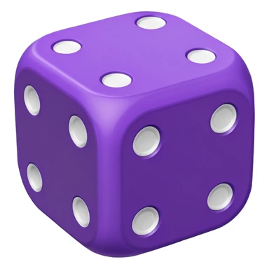 purple dice sticker