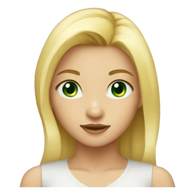 Girl blond with green eyes sticker