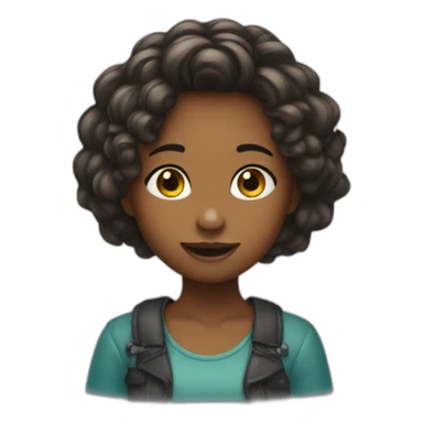 Hair drop girl sticker