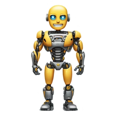 robot with 6 pack sticker