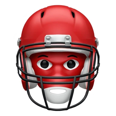 College football player helmet in light red color sticker