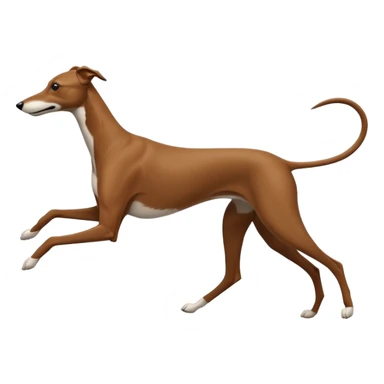 Silouhette of a brown Greyhound running sticker