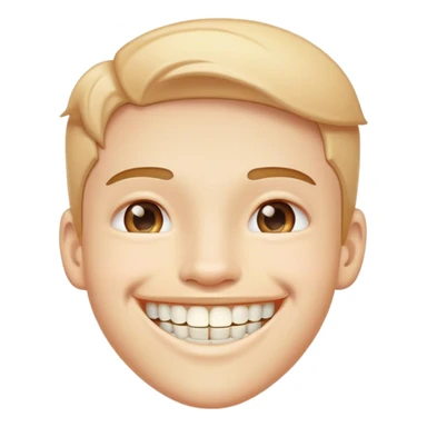 a smiling face with braces sticker