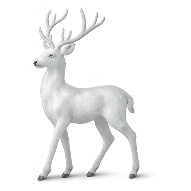 sparkly white deer sticker