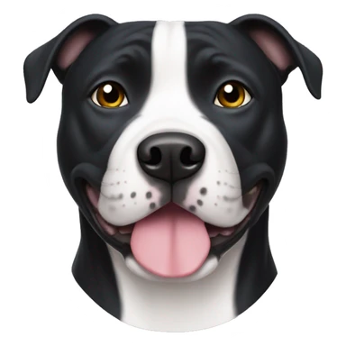 Black staffy white stripe sticker