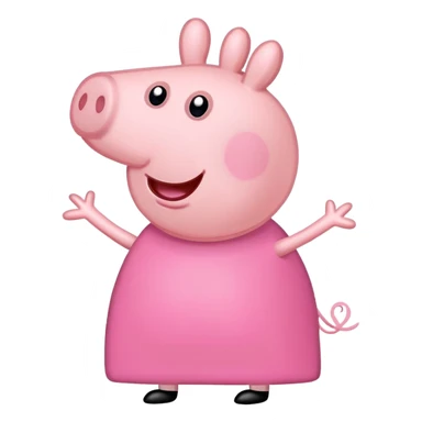 Peppa Pig cartoon character sticker