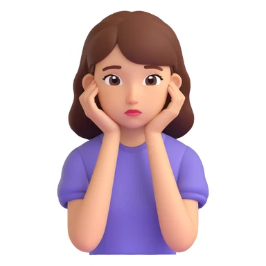 a sad teenage girl student  sticker