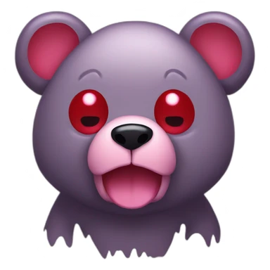 Gloomy bear with red eyes sticker