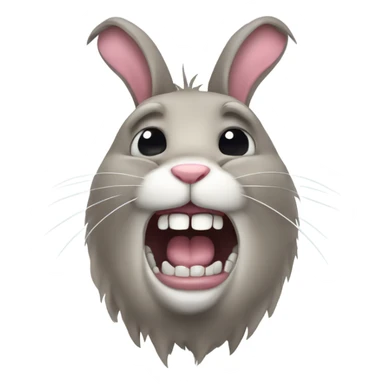 Bunny rabbit with messed up teeth sticker