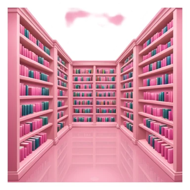 make a library with pink colors sticker