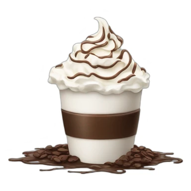 coffee with whipped cream and chocolate shavings sticker